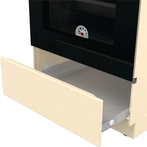 Газовая плита, 50 см, 4 конфорки, бежевый