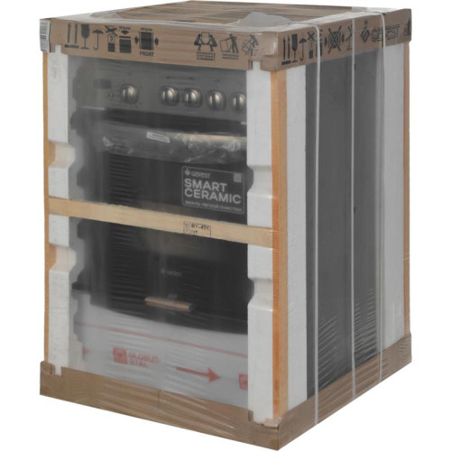 Плита Газовая Gefest 6100-03 0004 нержавеющая сталь (стеклянная крышка) реш.чугун