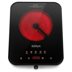 Плита Инфракрасная Kitfort КТ-141 черный стеклокерамика (настольная)
