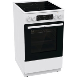 Плита Gorenje/ Плита Gorenje, полезный объем 70 л, эргономичные переключатели, сенсорный программатор IconLED, эмаль SilverMatte, очистка паром, индикатор остаточного тепла для каждой конфорки, дверца CompactDoor 2 стекла + 1 термослой, стеклокерамическая