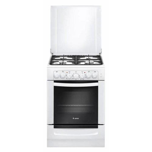 Плита Комбинированная Gefest ПГЭ 6102-02 белый (металлическая крышка) реш.чугун