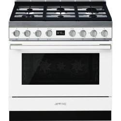 Варочные центры SMEG/ Portofino, Отдельностоящий варочный центр, 90*60 см, белый