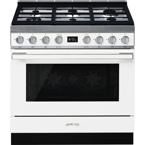 Варочные центры SMEG/ Portofino, Отдельностоящий варочный центр, 90*60 см, белый