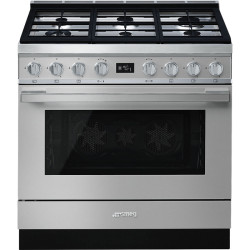 Варочные центры SMEG/ Portofino, Отдельностоящий варочный центр, 90*60 см, нержавеющая сталь
