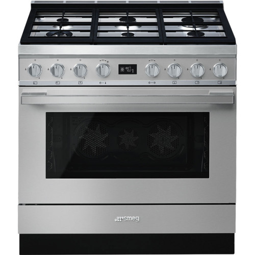 Варочные центры SMEG/ Portofino, Отдельностоящий варочный центр, 90*60 см, нержавеющая сталь