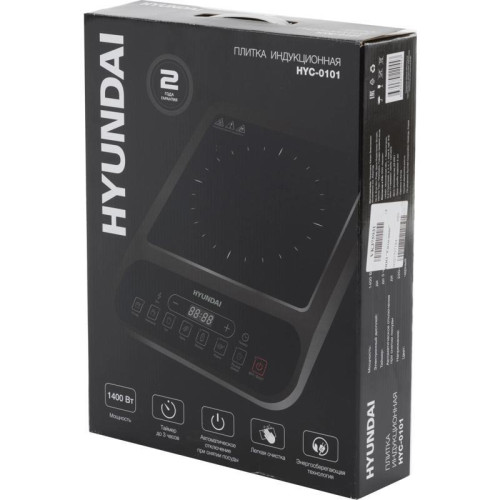 Плита Индукционная Hyundai HYC-0101 черный стеклокерамика (настольная)