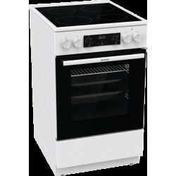 Плита Gorenje/ Плита Gorenje, полезный объем 70 л, эргономичные переключатели, сенсорный программатор IconLED, эмаль SilverMatte, очистка паром, индикатор остаточного тепла для каждой конфорки, телескопические направляющие, дверца CompactDoor 2 стекла + 1