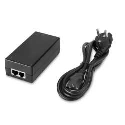 PoE-инжектор Gigabit Ethernet на 1 порт, мощностью до 65W. Совместим с оборудованием PoE IEEE 802.3af/at/bt. Мощность PoE на порт - до 65W. Напряжение PoE - 52V(конт. 1,2,4,5(+), 3,6,7,8(-)). Порты: вх. - 1 x RJ45(10/100/1000 Base-T), вых. 1 x RJ45(10/100