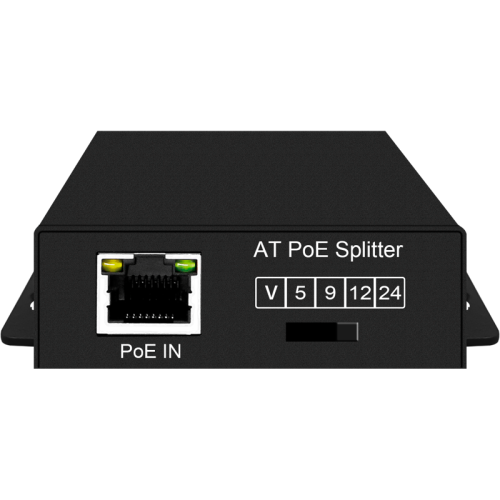 PoE-сплиттер Gigabit Ethernet с функцией выбора напряжения на 5/9/12/18V. Соответствует стандартам PoE IEEE 802.3af/at. Предназначен для питания оконечных сетевых устройств, не поддерживающих PoE. Порты: вх. - RJ45(10/100/1000 Base-T, IEEE 802.3af/at), вы