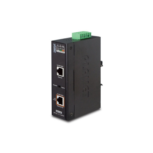 IPOE-171-60W индустриальный PoE инжектор/ IP30, Industrial Single-Port 10/100/1000Mbps 802.3bt PoE++ Injector (60 Watts, Legacy mode support, PoE Usage LED, -40 to 75 C)