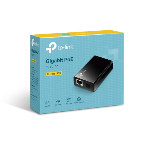 PoE инжектор/ Gigabit PoE Injector, 2*Gb Ethernet ports, up to 15.4W, 802.3af