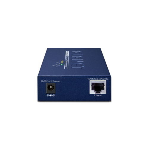 Инжектор/ PLANET POE-176-95 Single-Port 10Gbps 802.3bt PoE++ Injector (95 Watts, 802.3bt Type-4, PoH, force mode support, PoE Usage LED, 10/100/1G/2.5G/5G/10Gbps Data rate) -w/external 54V 130W AC power adapter included