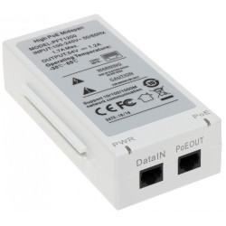 Гигабитный РОЕ инжектор для PTZ видеокамер Dahua мощностью 60W 0макс. расстояние до 300м возможность подключения 3-х IP видеокамер совместаная работа с PFT1300