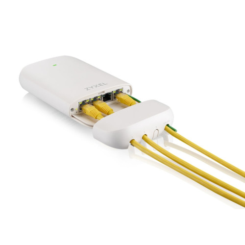 PoE удлиннитель/ Уличный PoE удлиннитель Zyxel NebulaFlex PoE12-3PD, гигабитные порты (1 in PoE++, 3 out PoE+), IP55, бюджет PoE до 45 Вт PoE удлиннитель/ Уличный PoE удлиннитель Zyxel NebulaFlex PoE12-3PD, гигабитные порты (1 in PoE++, 3 out PoE+), IP55, бюджет PoE до 45 Вт