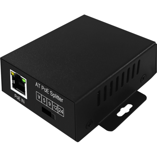 PoE-сплиттер Gigabit Ethernet с функцией выбора напряжения на 5/9/12/18V. Соответствует стандартам PoE IEEE 802.3af/at. Предназначен для питания оконечных сетевых устройств, не поддерживающих PoE. Порты: вх. - RJ45(10/100/1000 Base-T, IEEE 802.3af/at), вы PoE-сплиттер Gigabit Ethernet с функцией выбора напряжения на 5/9/12/18V. Соответствует стандартам PoE IEEE 802.3af/at. Предназначен для питания оконечных сетевых устройств, не поддерживающих PoE. Порты: вх. - RJ45(10/100/1000 Base-T, IEEE 802.3af/at), вы