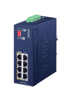 Инжектор/ PLANET IPOE-470 IP30 Industrial 4-port 10/100/1000T 95W 802.3bt PoE++ Injector Hub (240 Watts PoE budget, PoE Usage LED, BT&PoH/Force DIP switch, -40~75 degrees C, dual 48V~54V DC)