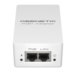 PoE+ адаптер/ Keenetic PoE+ Adapter (KN-4510) Гигабитный адаптер питания PoE+ мощностью 30 Вт 802.3af/at 2 x 1 Гбит/с