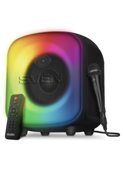 АС SVEN PS-555, черный, акустическая система (65 Вт, TWS, Bluetooth, USB, microSD, пульт, 4000мА*ч)