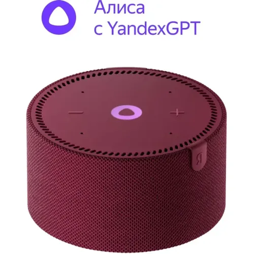 Умная колонка/ Умная колонка Яндекс Станция Мини без часов с Алисой, красный гранат, 10Вт