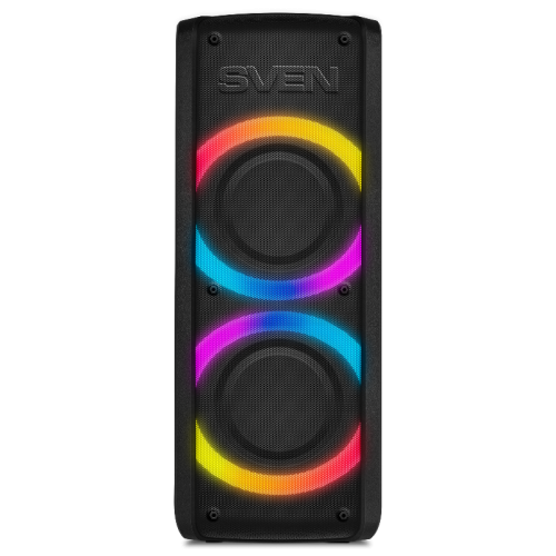 АС SVEN PS-710, черный, акустическая система (100 Вт, TWS, Bluetooth, FM, USB, microSD, LED-дисплей, 4400мА*ч)