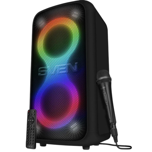 Колонка порт. Sven PS-1000 черный 160W 1.0 BT/3.5Jack 8000mAh (SV-022686)