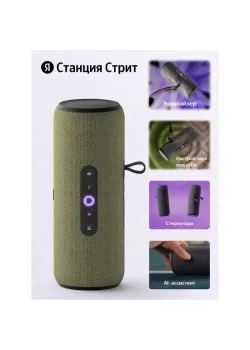 Яндекс Станция Стрит с Алисой, модель YNDX-00030GRN/ Умная портативная колонка Яндекс Станция Стрит с Алисой, модель YNDX-00030GRN (зеленый)