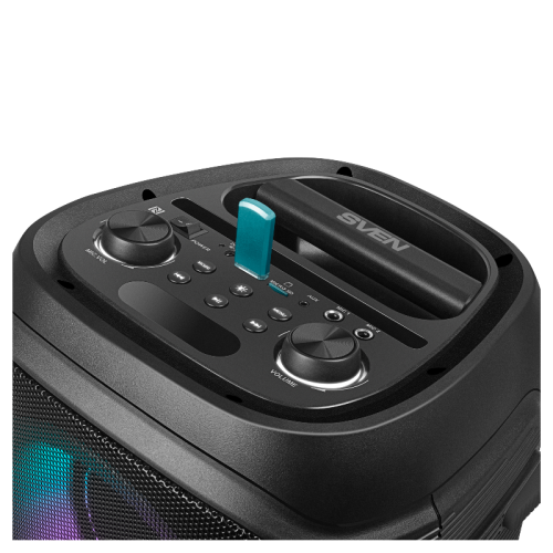 АС SVEN PS-800, черный, акустическая система  (100 Вт, TWS, Bluetooth, FM, USB, microSD, LED-дисплей, 4400мА*ч)