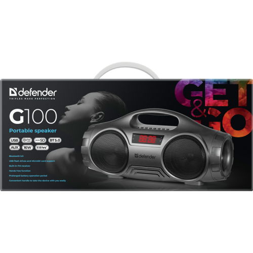 Defender Портативная акустика G100 16Вт, BT/FM/SD/USB