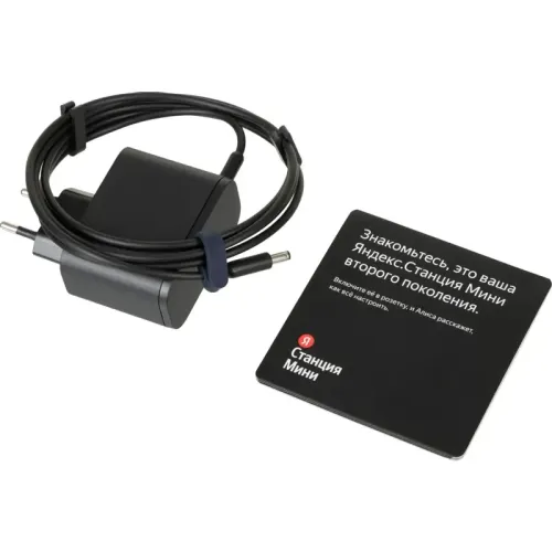 Умная колонка/ Умная колонка Яндекс Станция Мини без часов с Алисой, синий сапфир, 10Вт