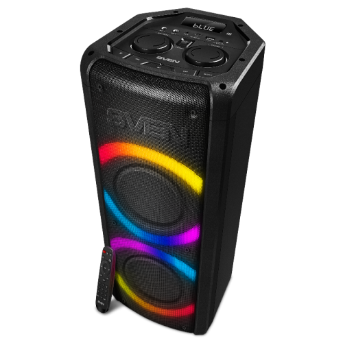АС SVEN PS-710, черный, акустическая система (100 Вт, TWS, Bluetooth, FM, USB, microSD, LED-дисплей, 4400мА*ч)