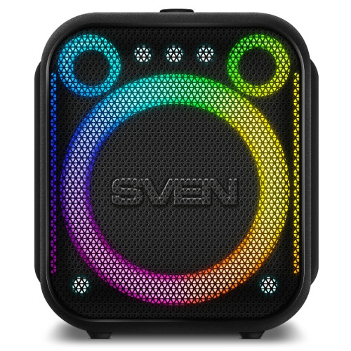 SVEN PS-880, черный, акустическая система 1.0, мощность 110 Вт (RMS), Bluetooth, FM, USB, microSD, LED-дисплей, встроенный аккумулятор SVEN PS-880, черный, акустическая система 1.0, мощность 110 Вт (RMS), Bluetooth, FM, USB, microSD, LED-дисплей, встроенный аккумулятор