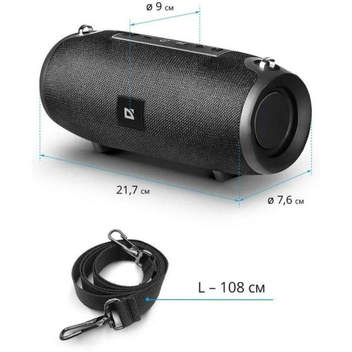 Defender Портативная акустика Enjoy S900 черный, 10Вт, BT/FM/TF/USB/AUX Defender Портативная акустика Enjoy S900 черный, 10Вт, BT/FM/TF/USB/AUX