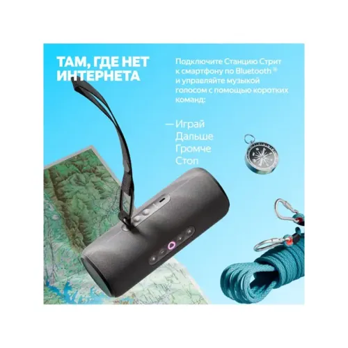 Яндекс Станция Стрит с Алисой, модель YNDX-00030BLK/ Умная портативная колонка Яндекс Станция Стрит с Алисой, модель YNDX-00030BLK (черный)