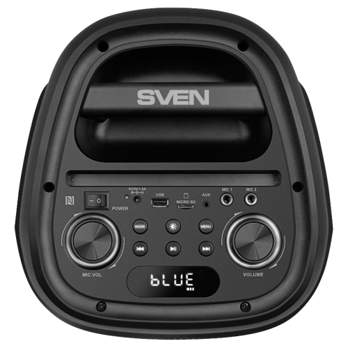 АС SVEN PS-800, черный, акустическая система  (100 Вт, TWS, Bluetooth, FM, USB, microSD, LED-дисплей, 4400мА*ч)
