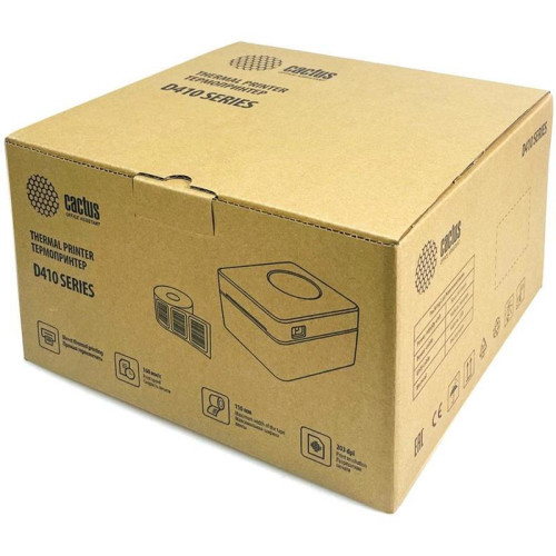 Термопринтер Cactus CS-TP-D410U-W 203dpi 160мм/с/USB для печ.этик. белый