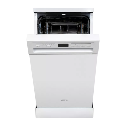 Посудомоечная машина Delonghi/ Вместимость: 9 комплектов, А++, Ширина: 45 см, Управление: электронное, Расход воды: 9 л, Уровень шума: 49 дБ, Количество программ: 4, Количество температурных режимов: 5, Таймер отсрочки мойки: 3/6/9/12 ч, Сушка посуды: кон