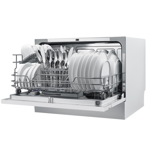 Посудомоечная машина Midea/ Посудомоечная машина Midea, компактная, настольная, 6 комплектов, электронное управление, дисплей, 5+2 программ, конденсационная сушка, 1 корзина, отложенный старт, WiFi, энергоэффективность А+, уровень шума 49 дБ