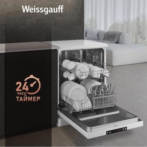 Посудомоечная машина Weissgauff DW 6025 белый (полноразмерная)