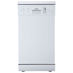 Посудомоечная машина/ Отдельност., 45 см, А++/A/A, электронное управление, 6 программ: нормальная, ЭКО, стекло, интенсив, 90 мин, быстрая; 10 компл., LED индикаторы, активная сушка, таймер отложенного старта 3/6/9 часов, половинная загрузка, защита от про