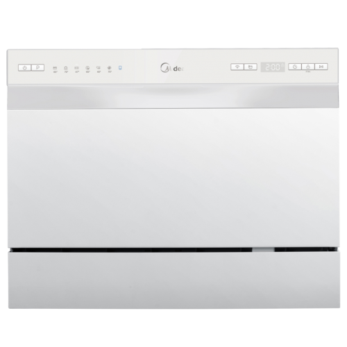 Посудомоечная машина Midea/ Посудомоечная машина Midea, компактная, настольная, 6 комплектов, электронное управление, дисплей, 5+2 программ, конденсационная сушка, 1 корзина, отложенный старт, WiFi, энергоэффективность А+, уровень шума 49 дБ