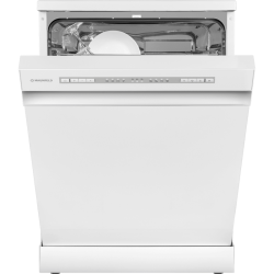 Посудомоечная бытовая машина MAUNFELD/ Отдельностоящая ПММ, Ширина 60, 12 комплектов, 6 программ мойки, дисплей, отсрочка старта, аквастоп, 1/2 загрузки, белый