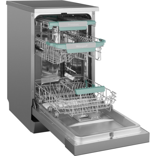 Посудомоечная машина Weissgauff DW 4539 Inverter Touch AutoOpen Inox серебристый (узкая) инвертор