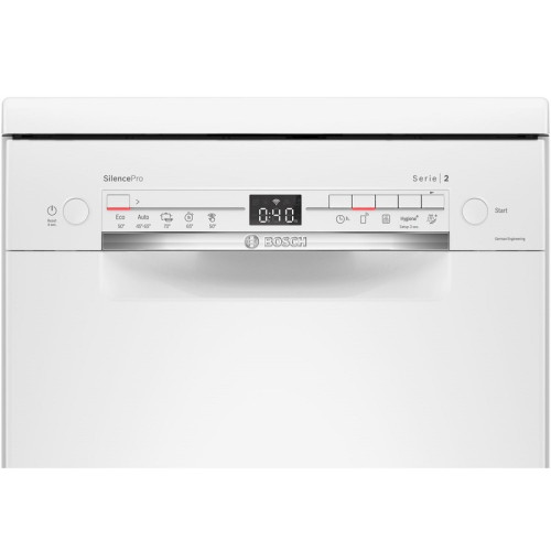 Отдельностоящая посудомоечная машина Bosch SPS2HMW54Q  45 см, 10 комплектов, 5 программ, электронное управление, дисплей, отсрочка старта, уровень шума 46 дБ, энергоэффективность А+, цвет белый