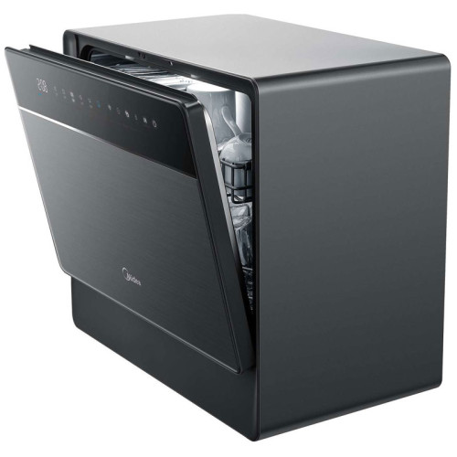 Посудомоечная машина Midea/ Посудомоечная машина Midea, настольная, ВхШхГ: 50х55х345 см, 5 компл., сенсорное управление, панель из стекла, 5+2 программ (HygieneCare+), конденсационная сушка, 2 корзины, 3 разбрызгивателя, Отложенный старт: 1-24 часа, Испол