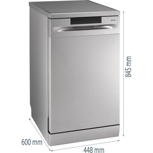 Посудомоечная машина GORENJE GS520E15S отдельностоящая, 84.5х44.8х60 см, 9 комплектов, 5 программ, серебристый цвет Посудомоечная машина GORENJE GS520E15S отдельностоящая, 84.5х44.8х60 см, 9 комплектов, 5 программ, серебристый цвет