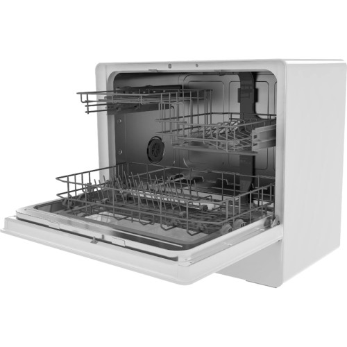Компактная посудомоечная машина EVELUX, 5 комплектов, 7 программ, 2 корзины, подсветка камеры, LED индикаторы, отложенный старт 1-24 ч, стандартный двигатель, сенсорное управление, энергоэффективность А+, цвет белый