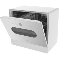 Компактная посудомоечная машина EVELUX, 5 комплектов, 7 программ, 2 корзины, подсветка камеры, LED индикаторы, отложенный старт 1-24 ч, стандартный двигатель, сенсорное управление, энергоэффективность А+, цвет белый