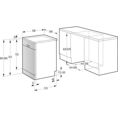 Посудомоечная машина Gorenje GS620C10W белый (полноразмерная) инвертер