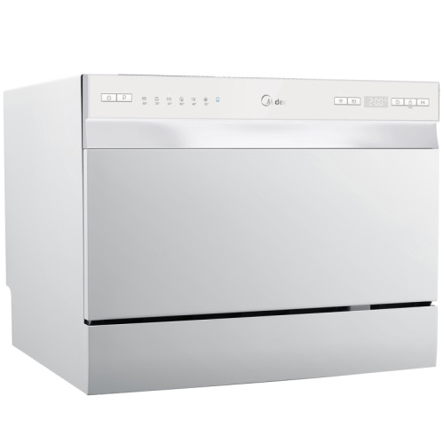 Посудомоечная машина Midea/ Посудомоечная машина Midea, компактная, настольная, 6 комплектов, электронное управление, дисплей, 5+2 программ, конденсационная сушка, 1 корзина, отложенный старт, WiFi, энергоэффективность А+, уровень шума 49 дБ