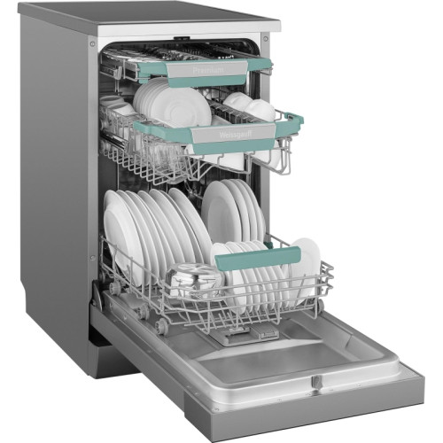 Посудомоечная машина Weissgauff DW 4539 Inverter Touch AutoOpen Inox серебристый (узкая) инвертор